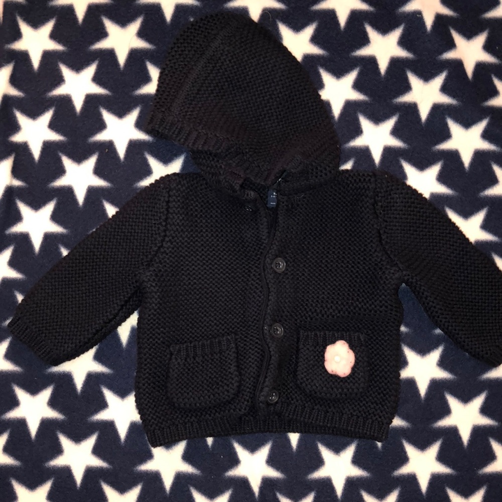 Blue hooded sweater